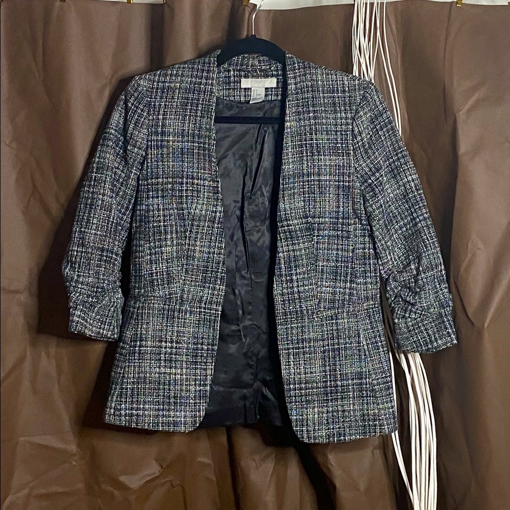 Tweed 3/4 Sleeve Blazer